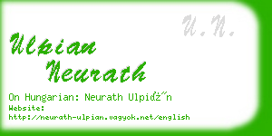 ulpian neurath business card